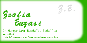 zsofia buzasi business card